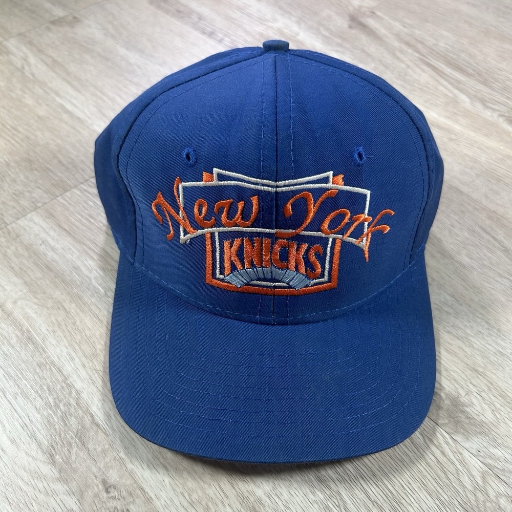 VTG New York Knicks Snapback Hat NBA Basketball Drew Pearson Blue Cap